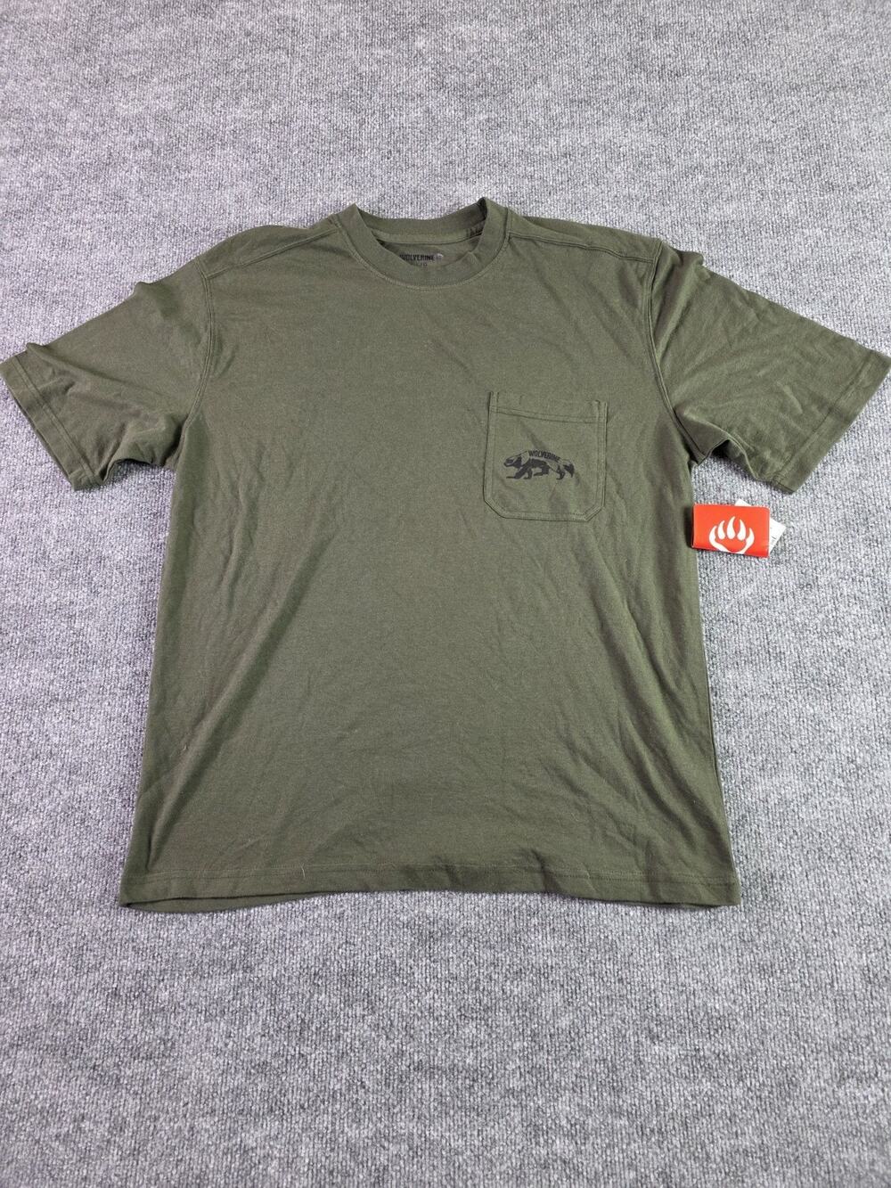 Wolverine Men Classic Short Sleeve Pocket Tee Green Large TSC NWT